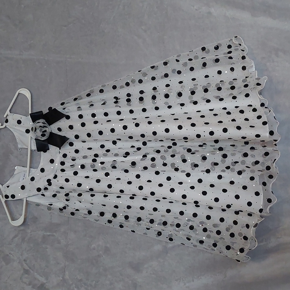Girl's polka dot dress with sparkling